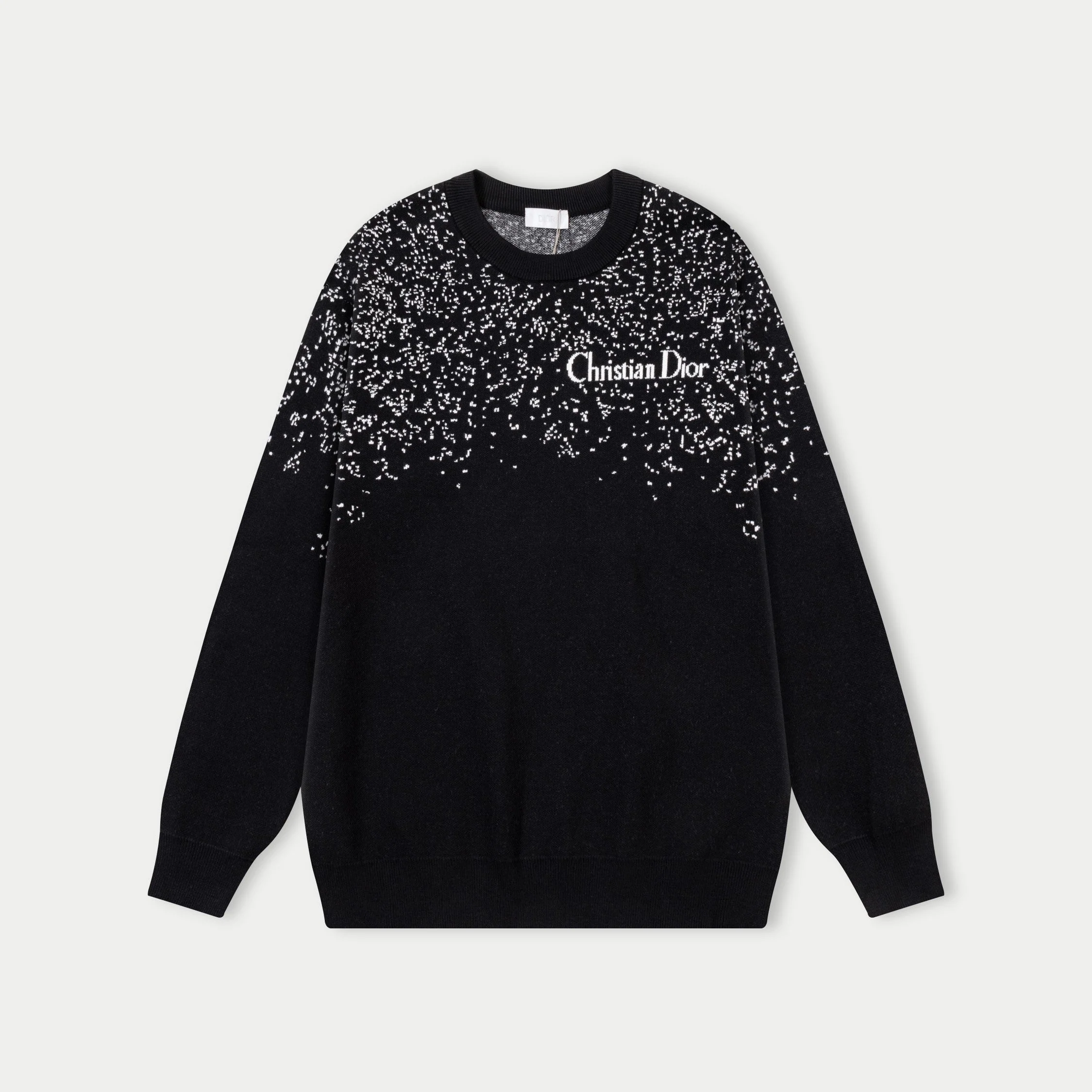 jacquard crew neck sweatshirt