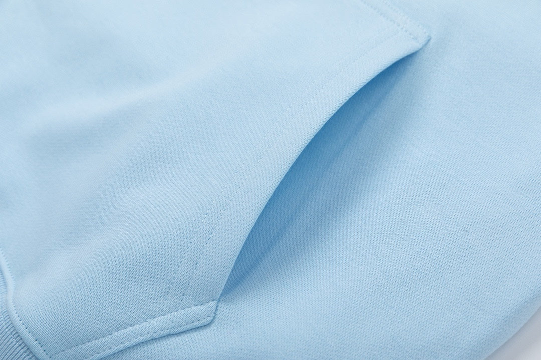 Printed cotton hooded sweatshirt