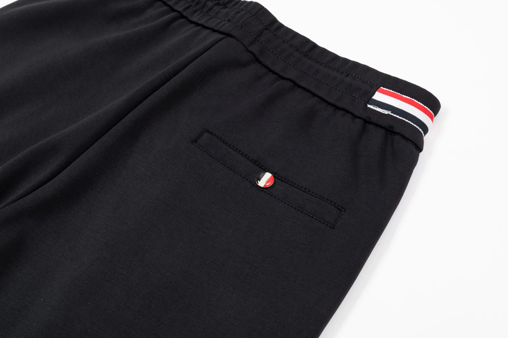 Embroidery cotton drawstring trousers