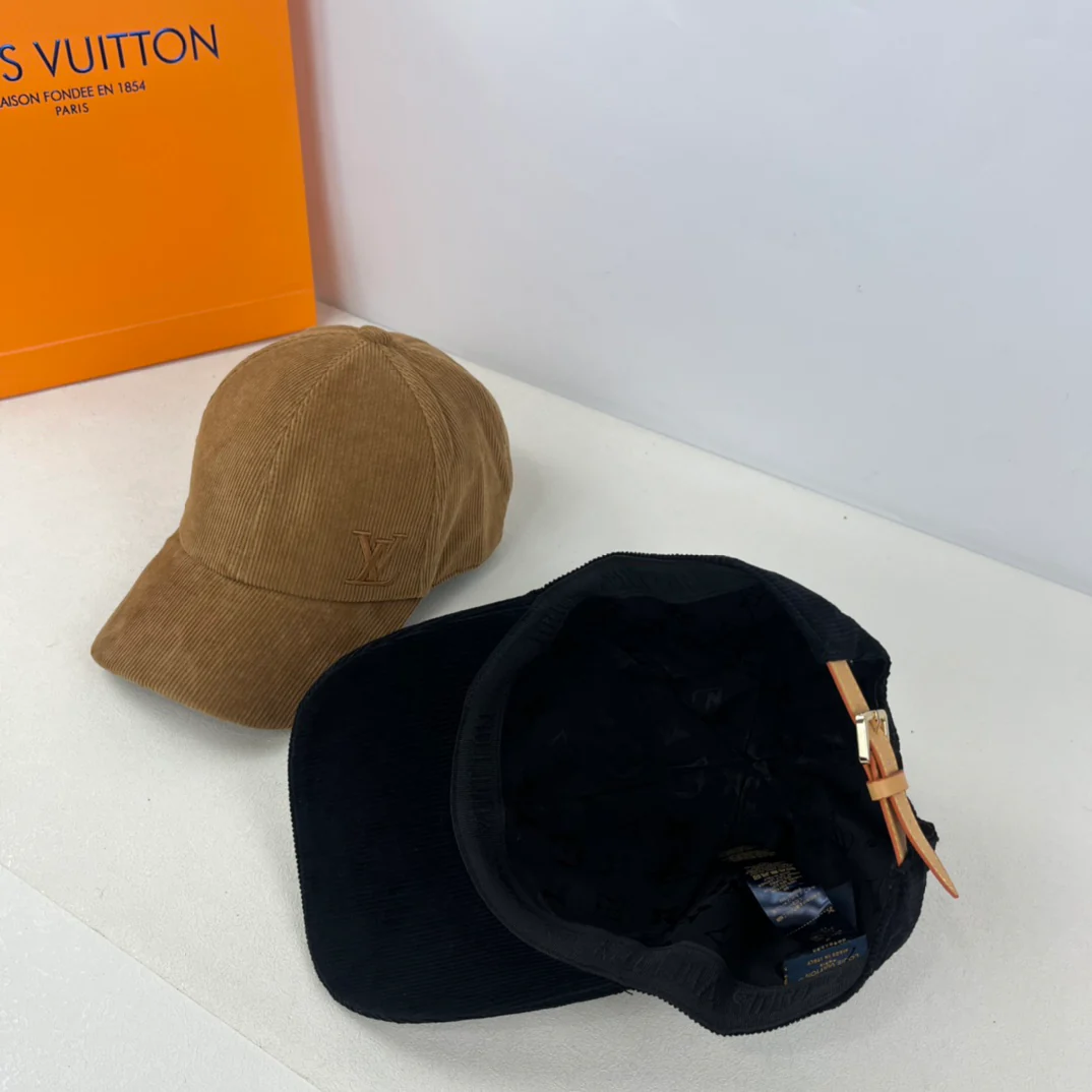 Corduroy embroidered baseball cap