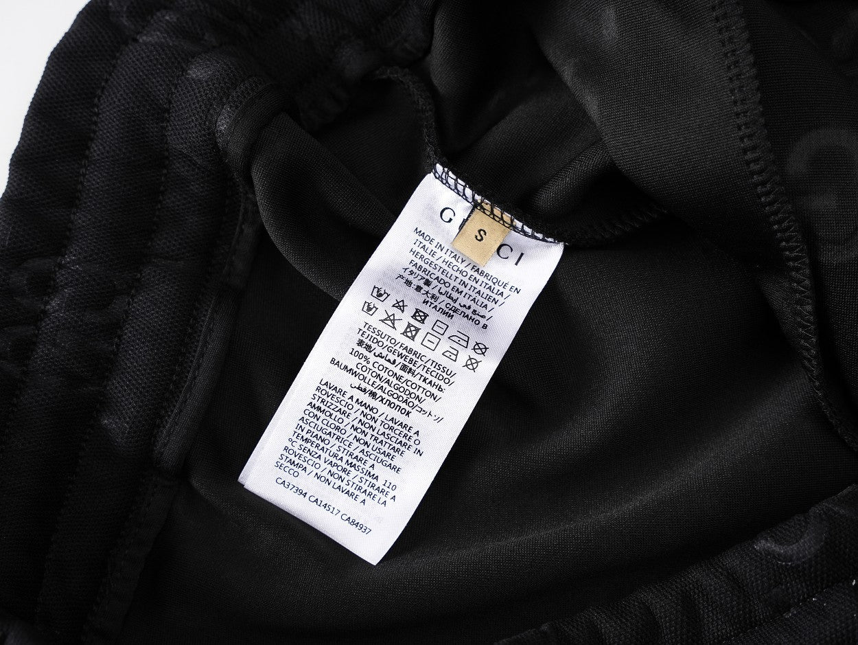 Embossing drawstring casual trousers