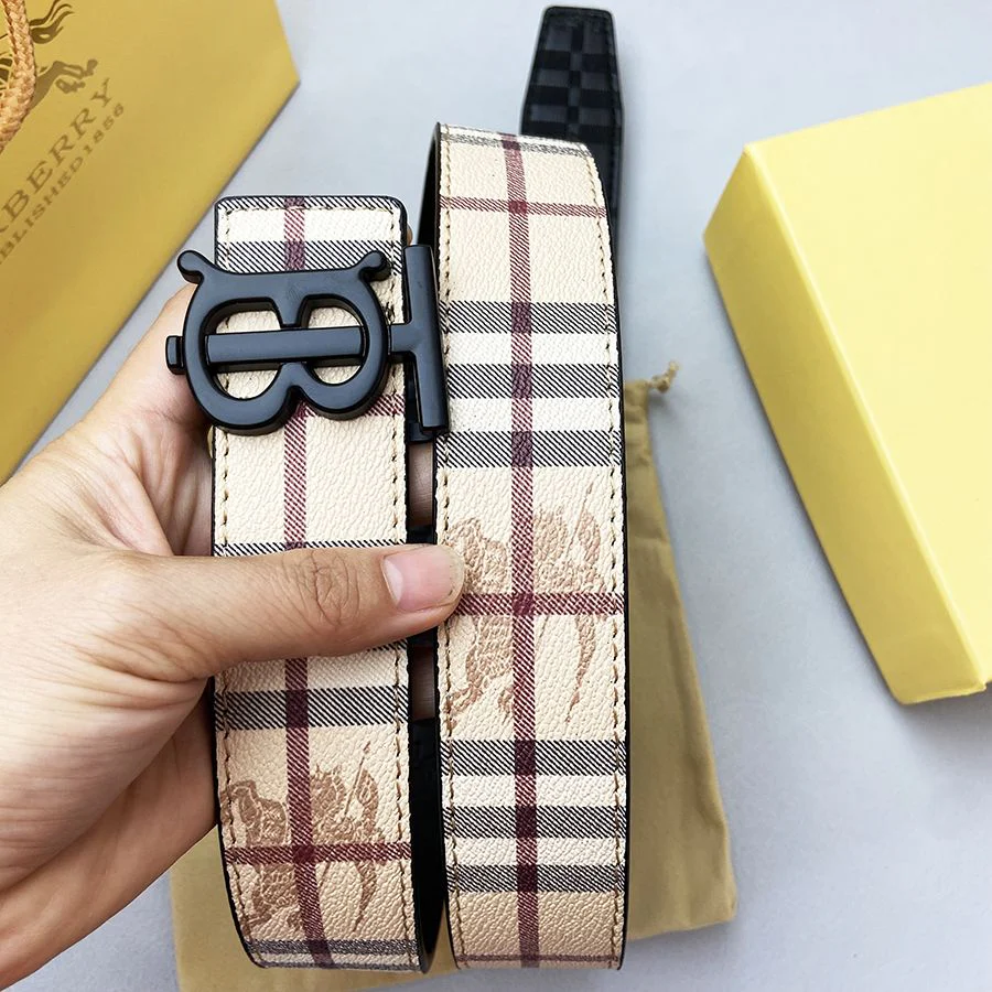 Double-sided leather belt