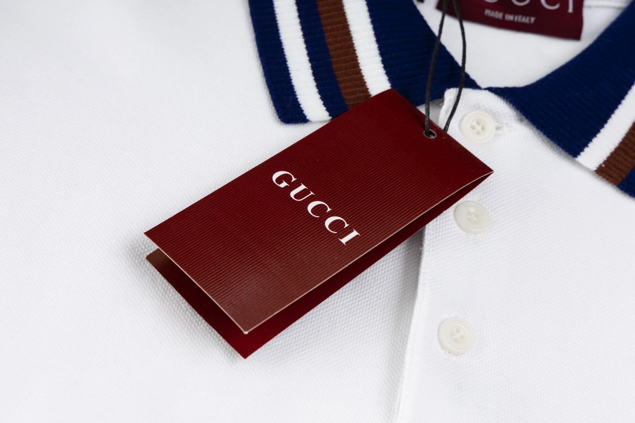 Lapel cotton polo shirt