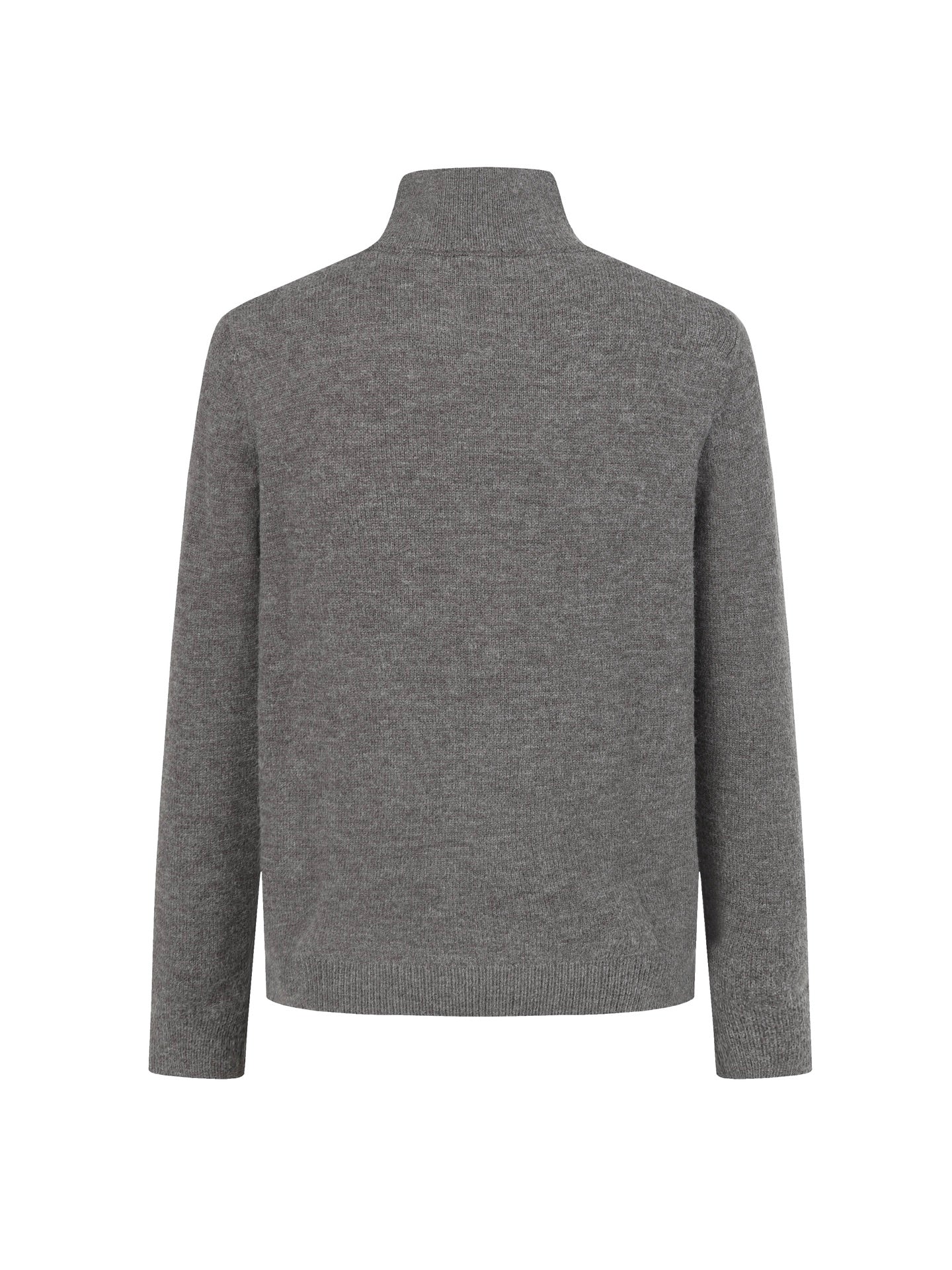 Embroidered mock neck cashmere sweater