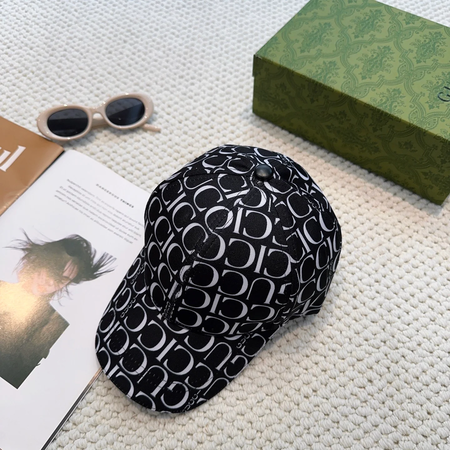 Printed lettering baseball cap