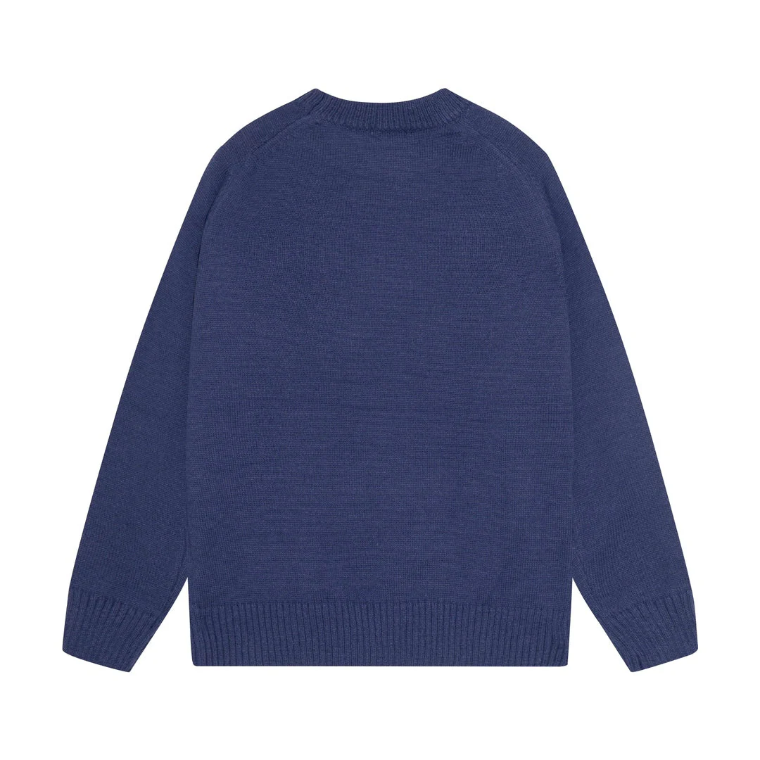 Knitted embroidered cashmere sweatshirt