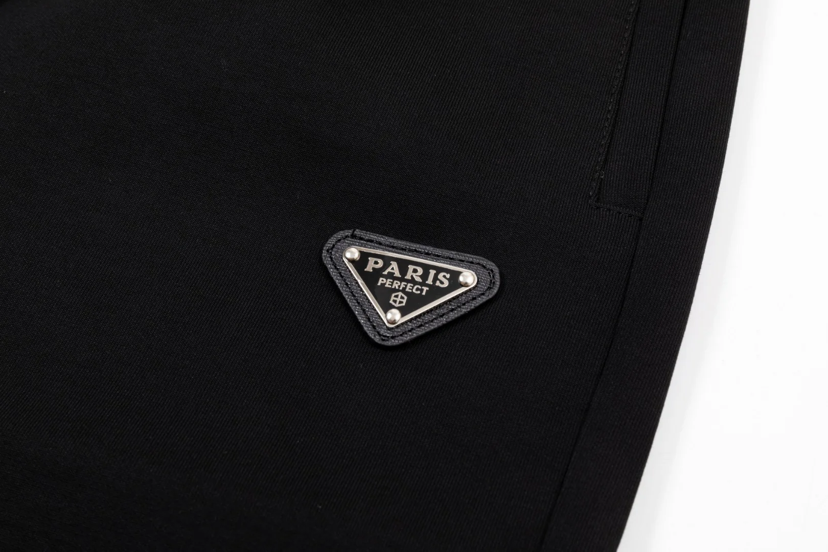 Embroidery cotton drawstring trousers