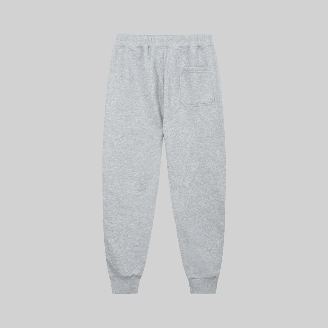 Embroidered drawstring casual trousers