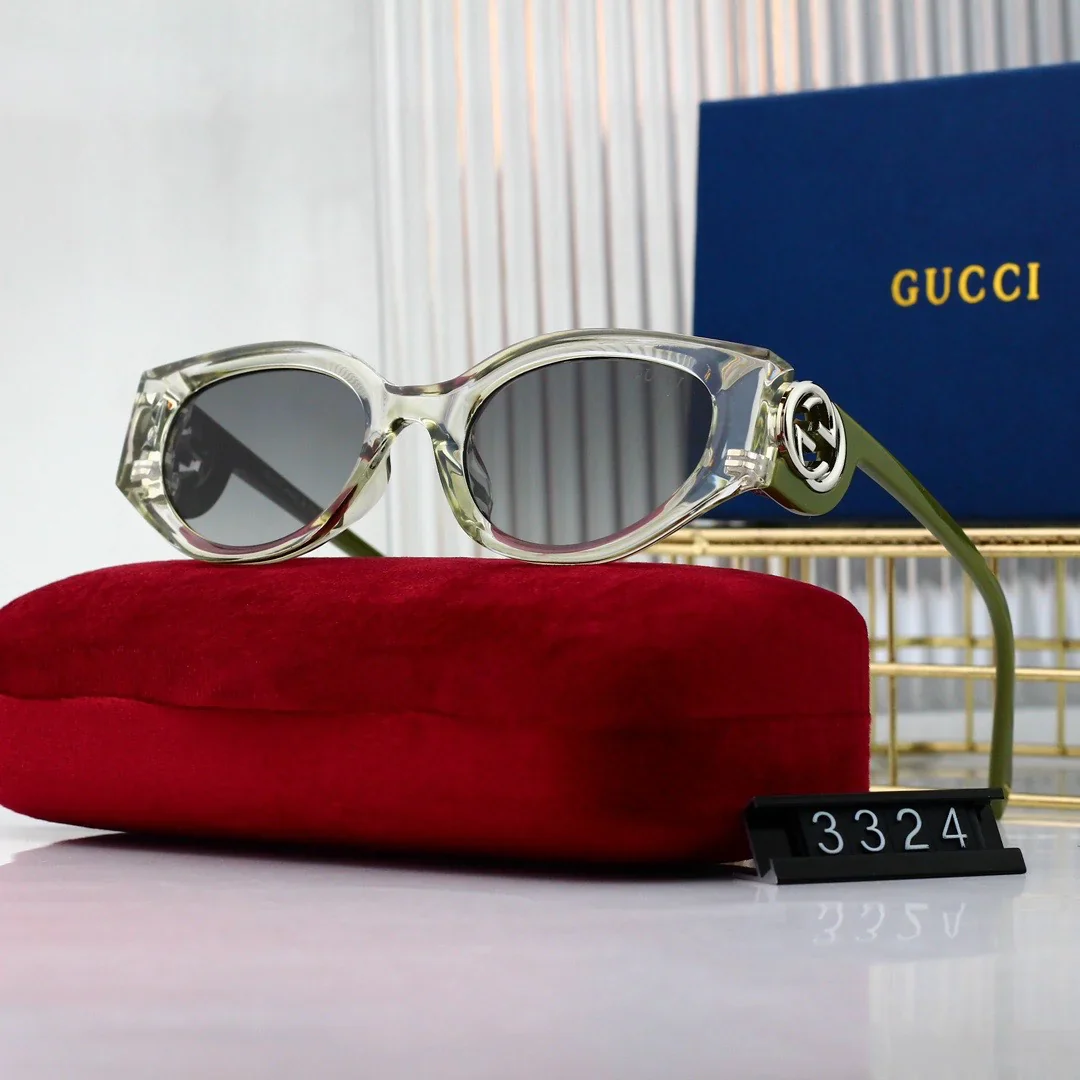 5 colors thin gold rim big logo sunglasses 546456