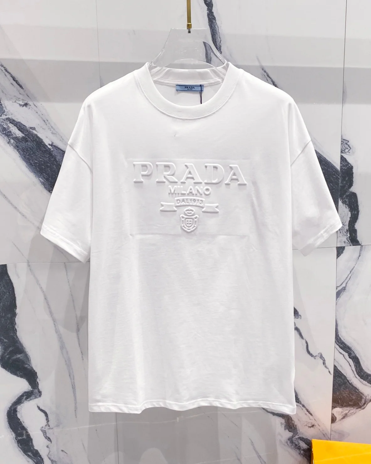 3D cotton crew neck T-shirt