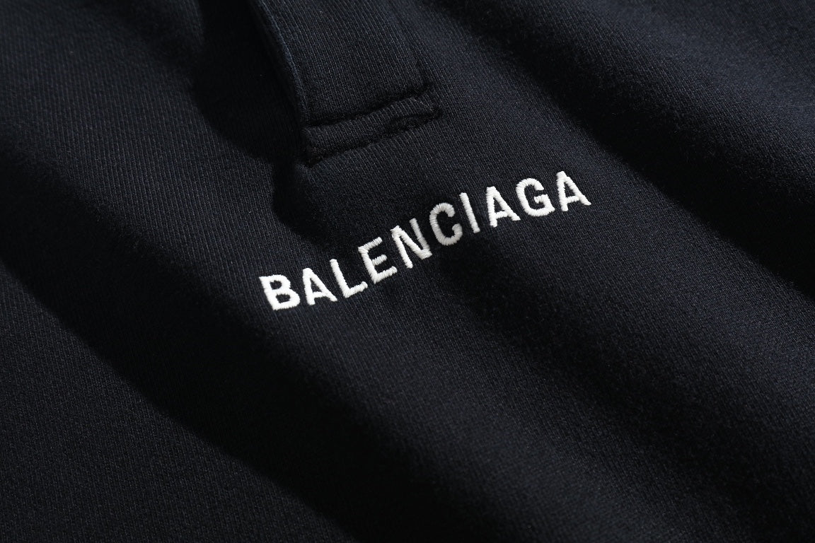 Letter Button Hooded Sweatshirt