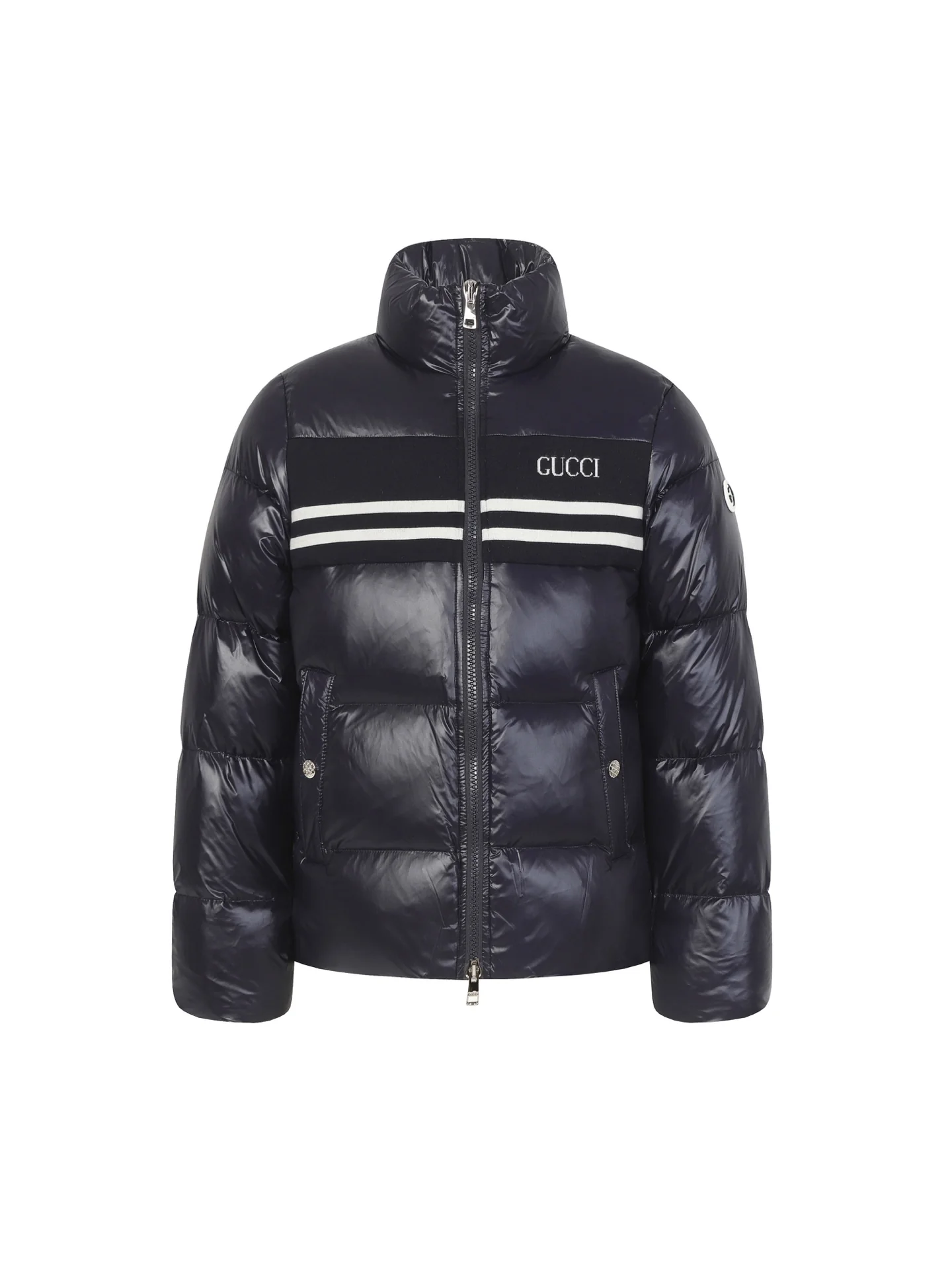Web stand collar down jacket