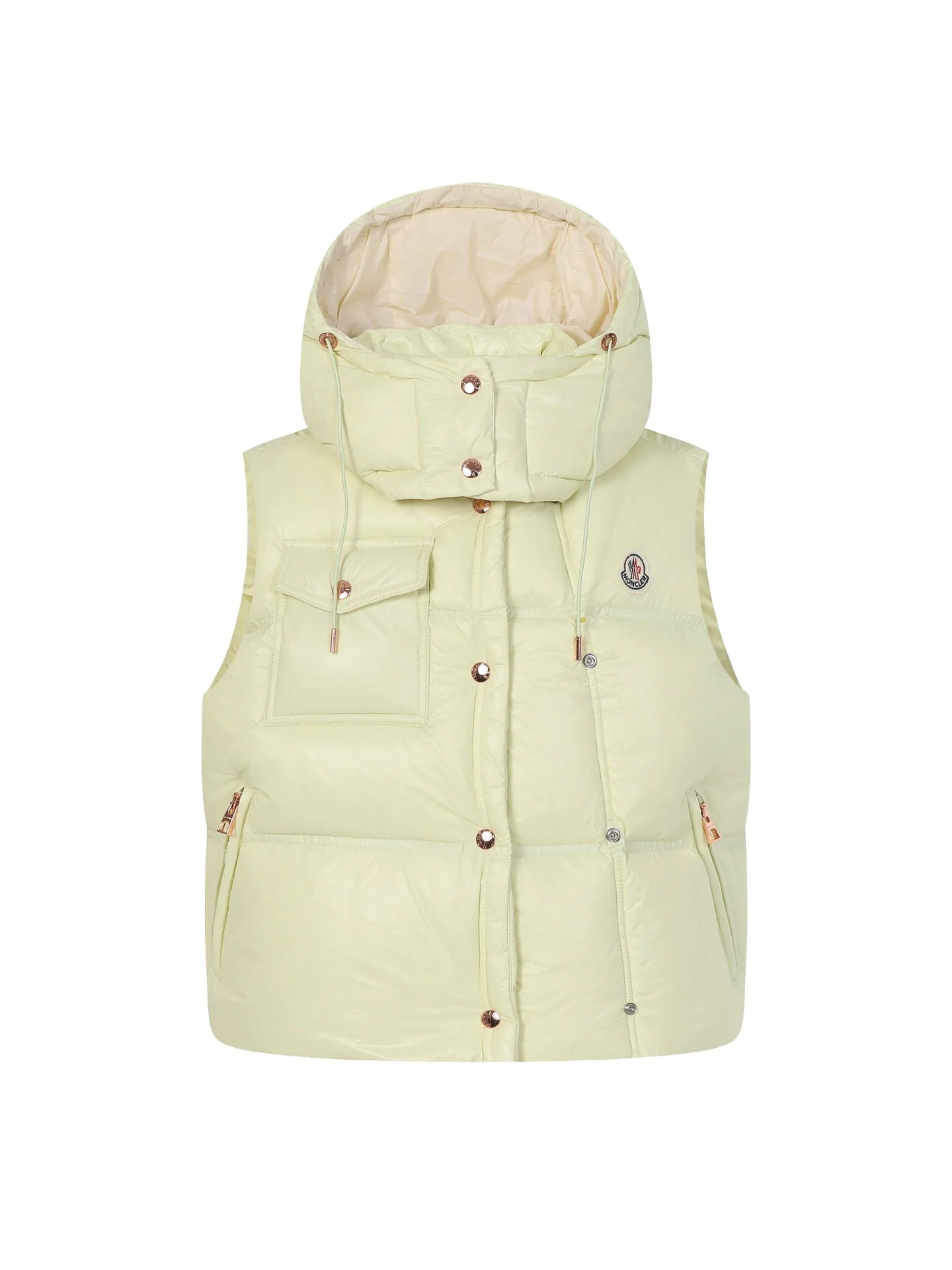 Fashionable hooded down vest