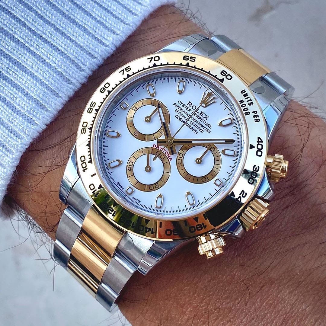 Daytona Steel & Gold White Dial 116503