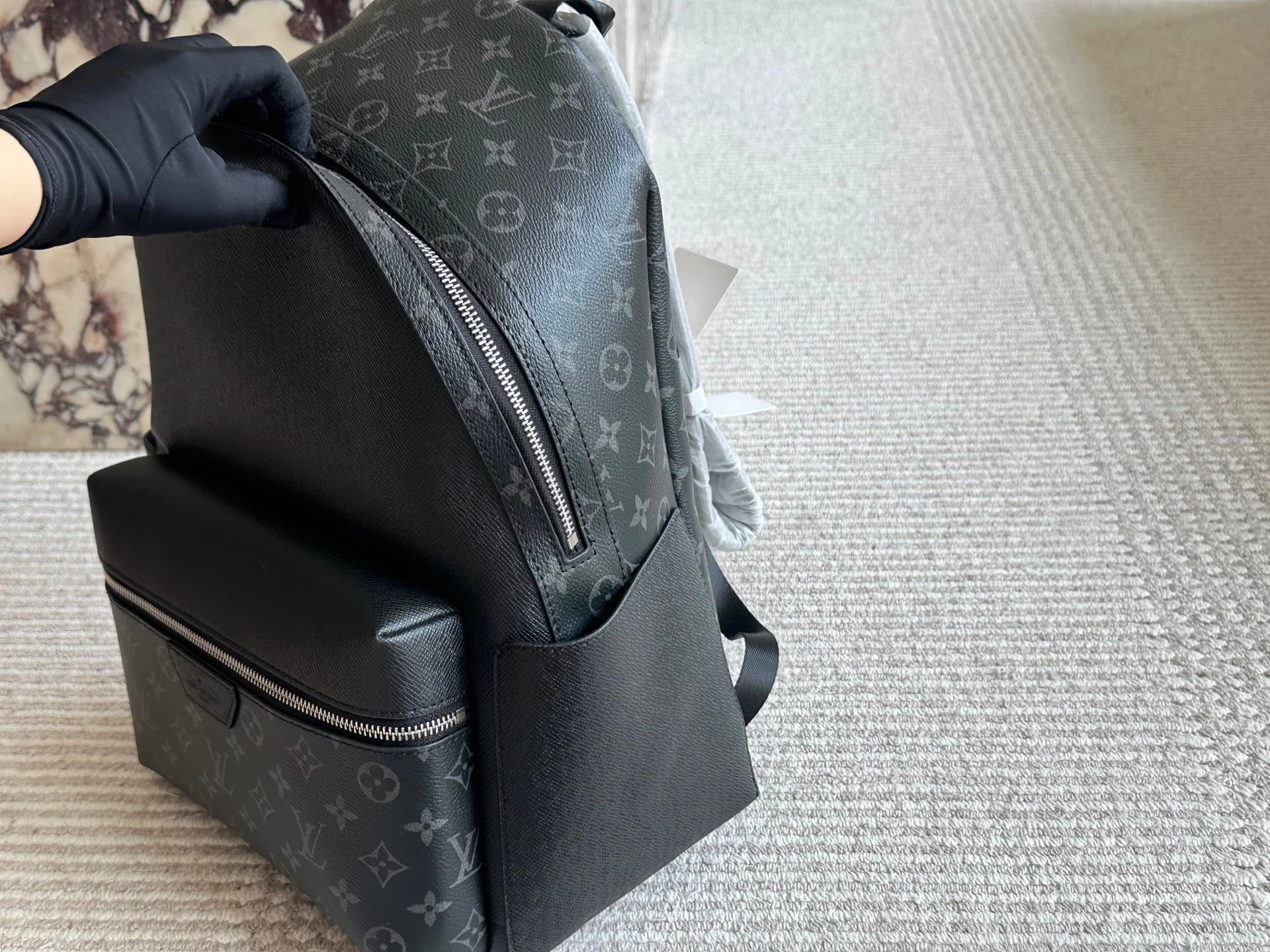 Leather Print Backpack