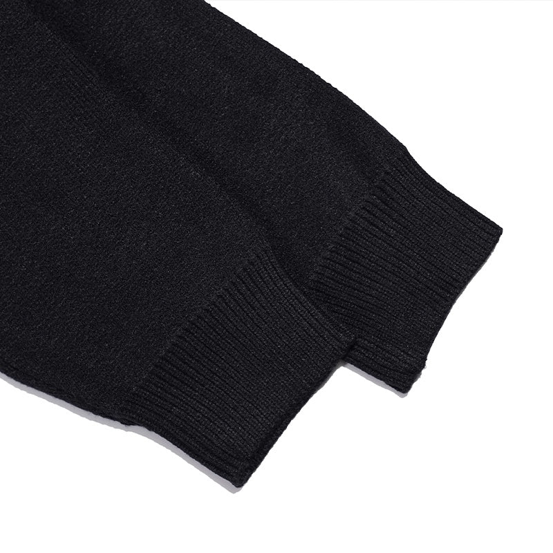 Knitted jacquard cashmere sweatshirt