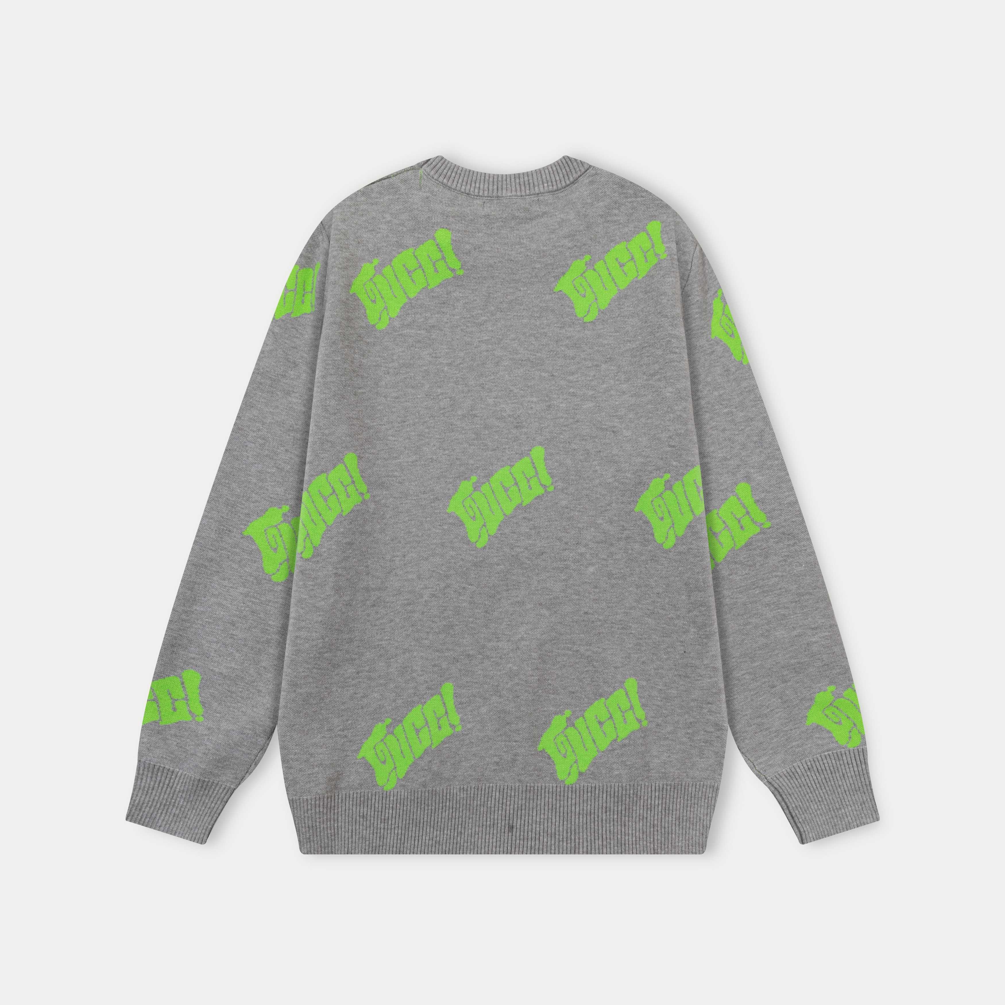 Knitted jacquard cashmere sweater