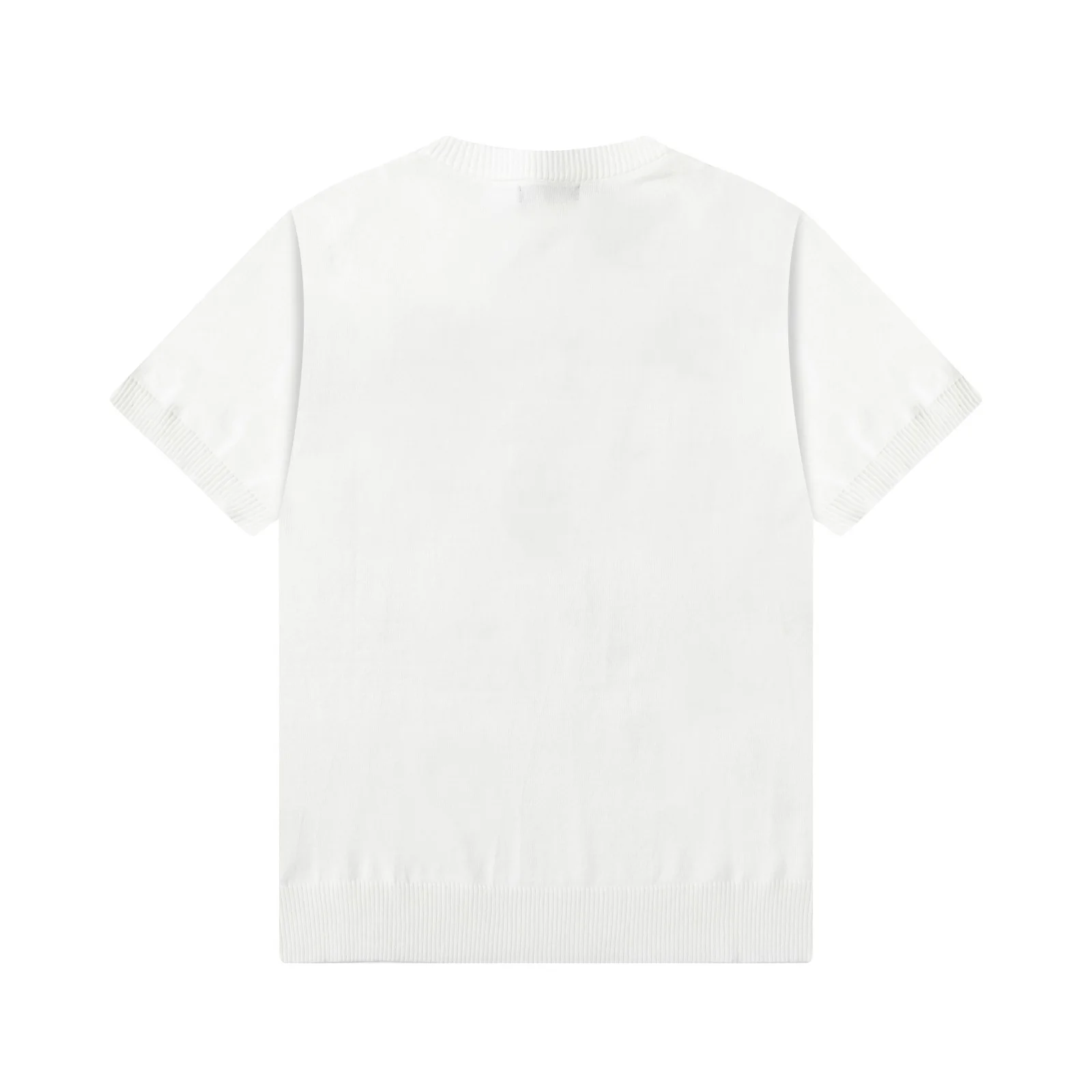 Knitted crew neck cotton T-shirt