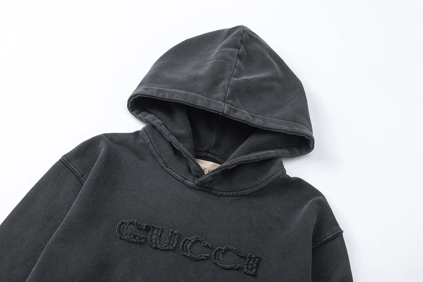 Washed hooded sweatshirt