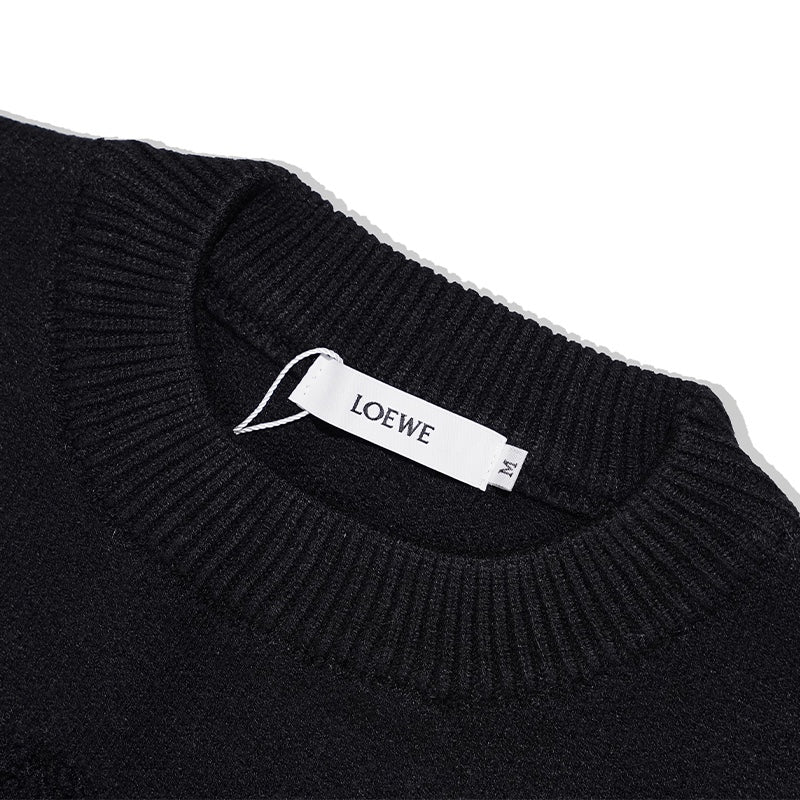 Knitted jacquard cashmere sweatshirt