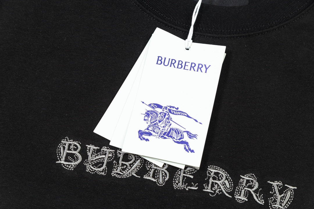 Embroidered crew neck cotton T-shirt