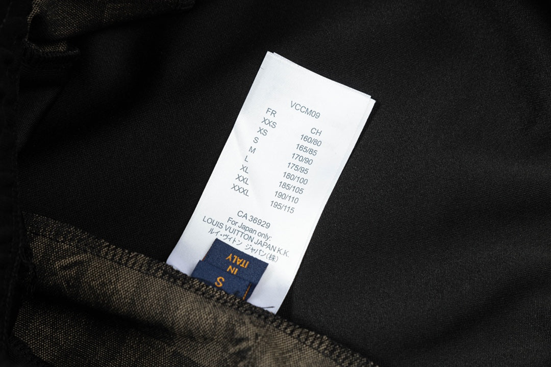 Web-paneled jacquard trousers