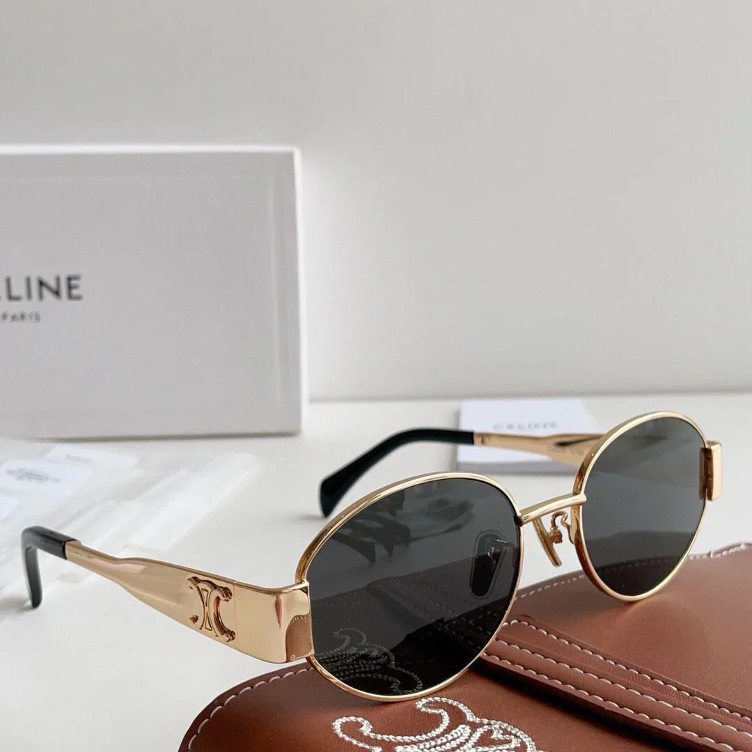 Women's trendy metal frame sunglasses