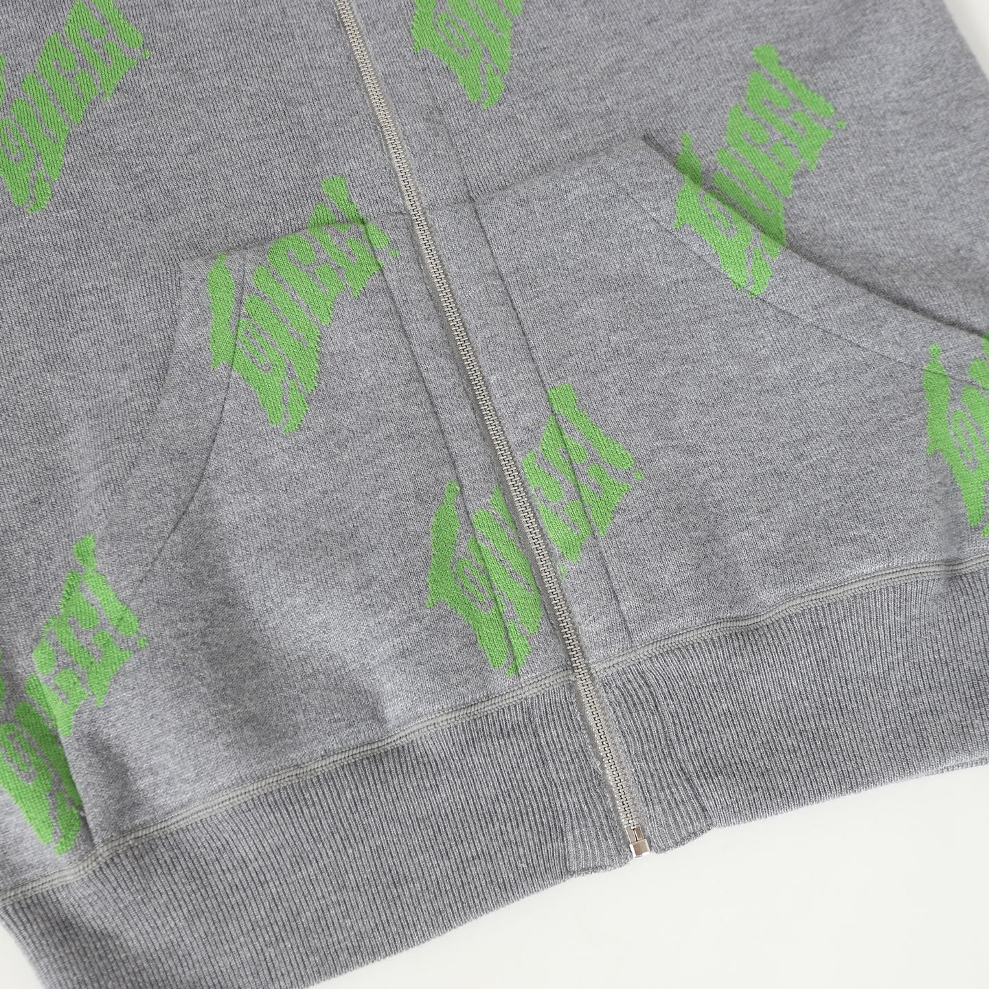 Double-faced jacquard hooded sweatshirt