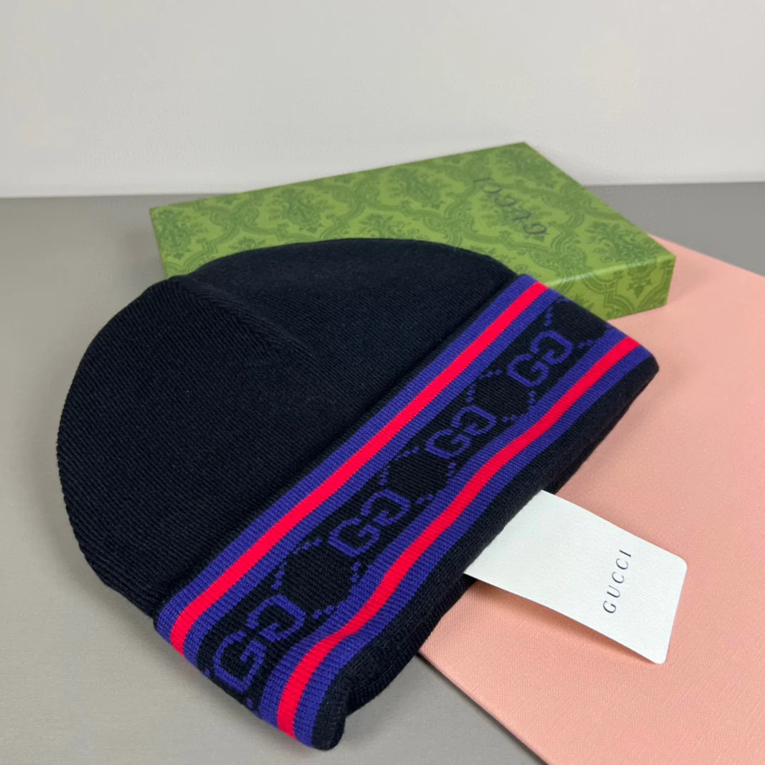 Jacquard Cashmere Knitted  Beanie