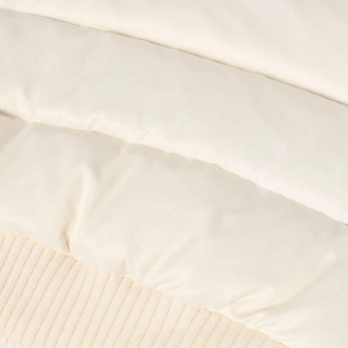 Knitted stand collar down jacket