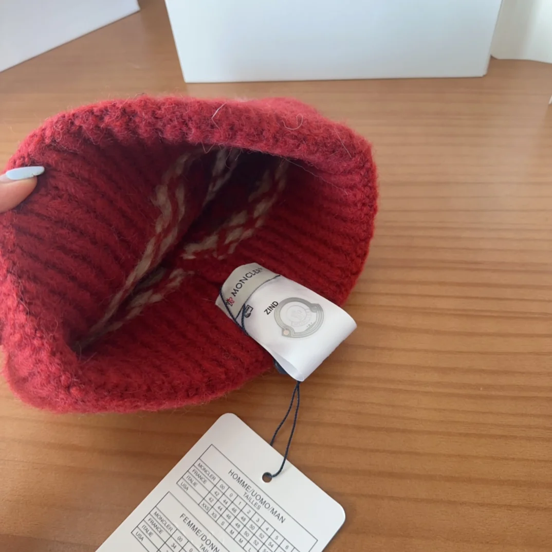 Patterned Wool Knit Beanie