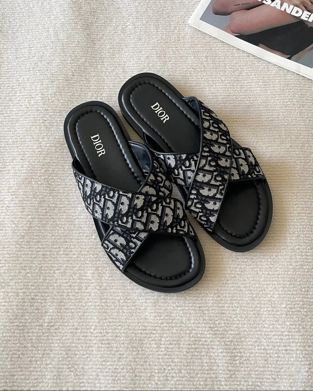 Men's canvas cross slippers