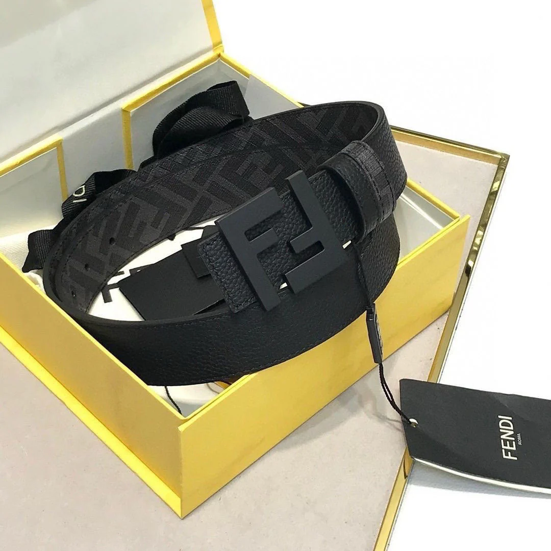 Double-sided leather belt