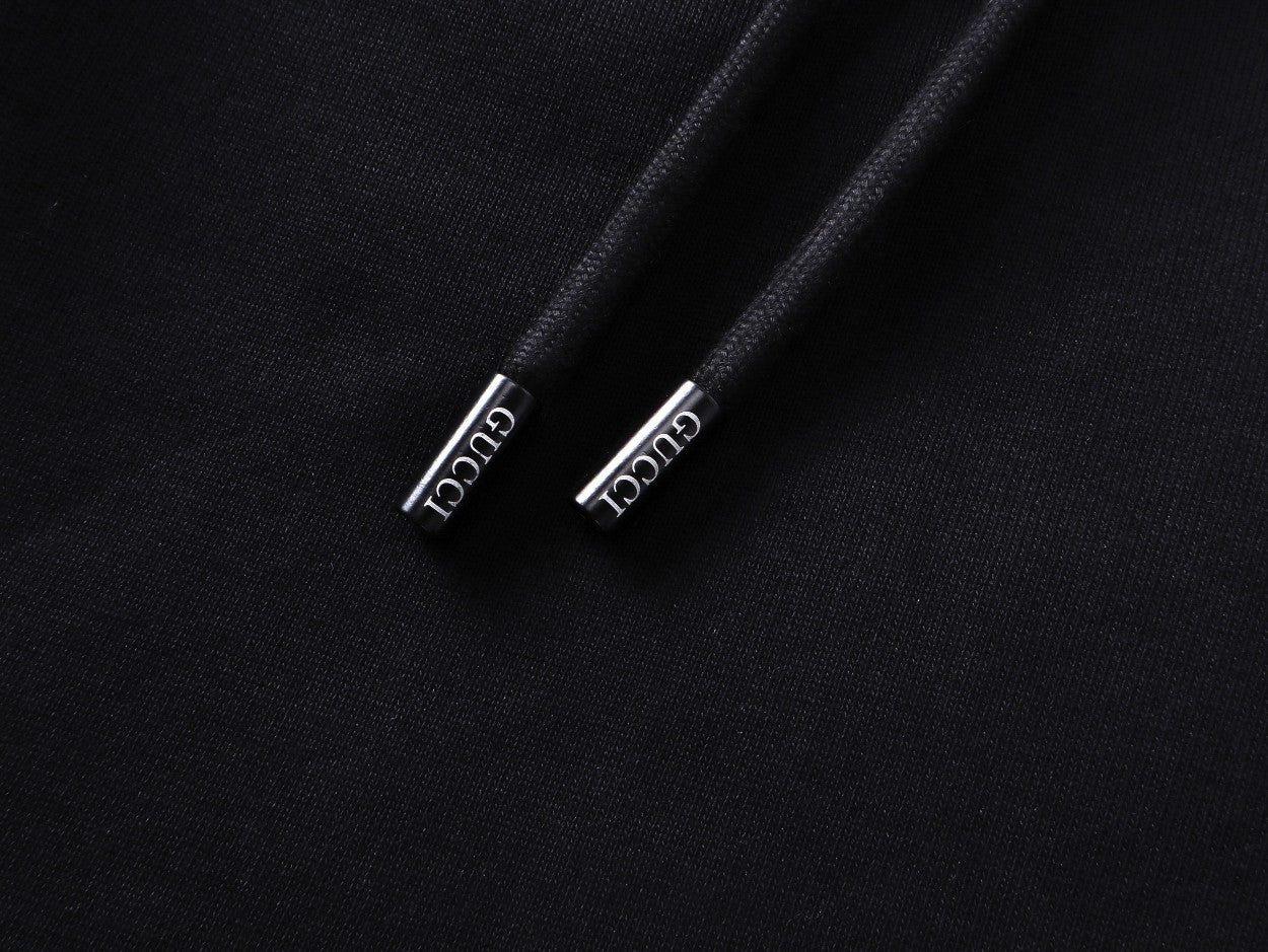 Embroidery drawstring casual trousers