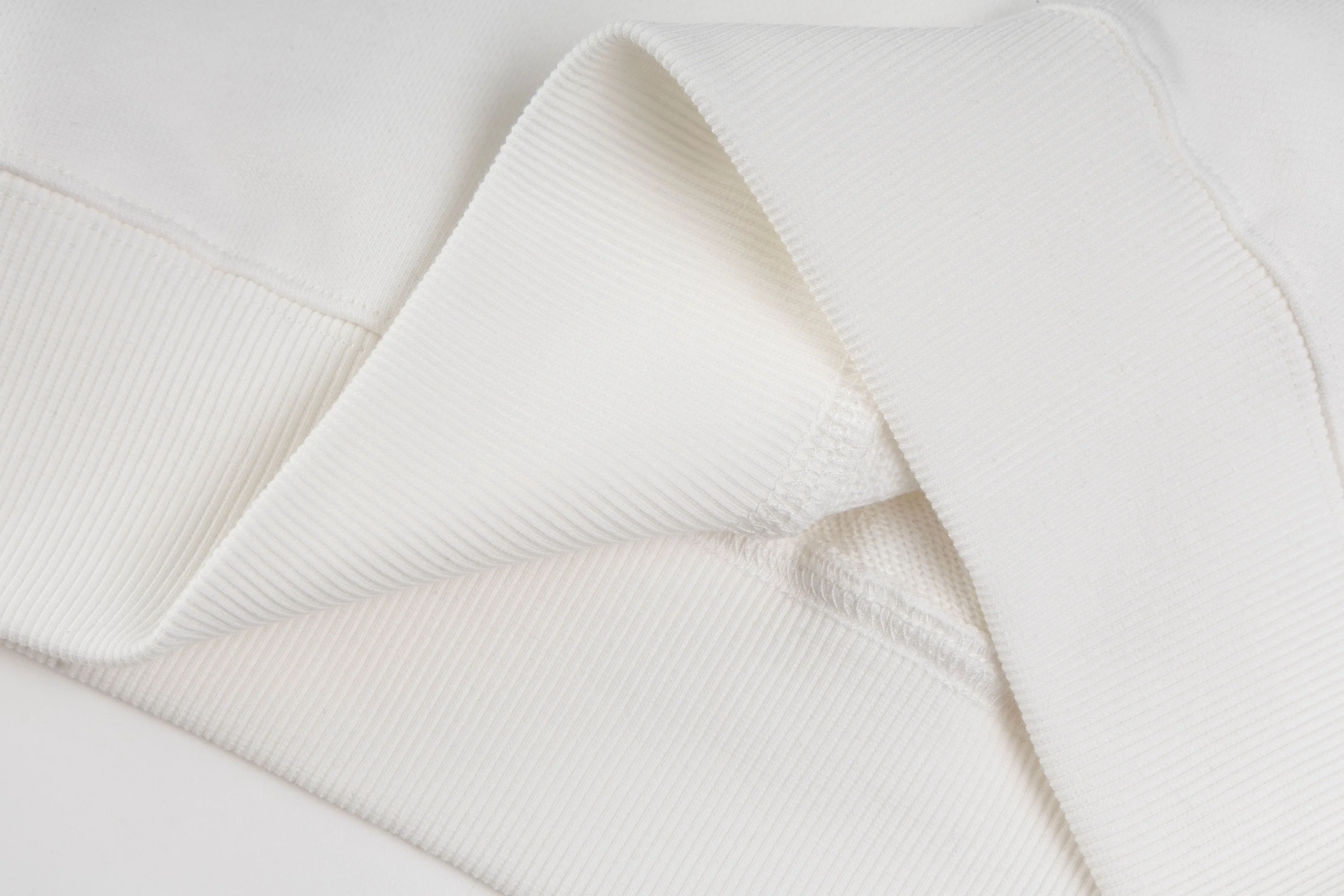 Double-sided embroidered round neck cotton sweatshirt