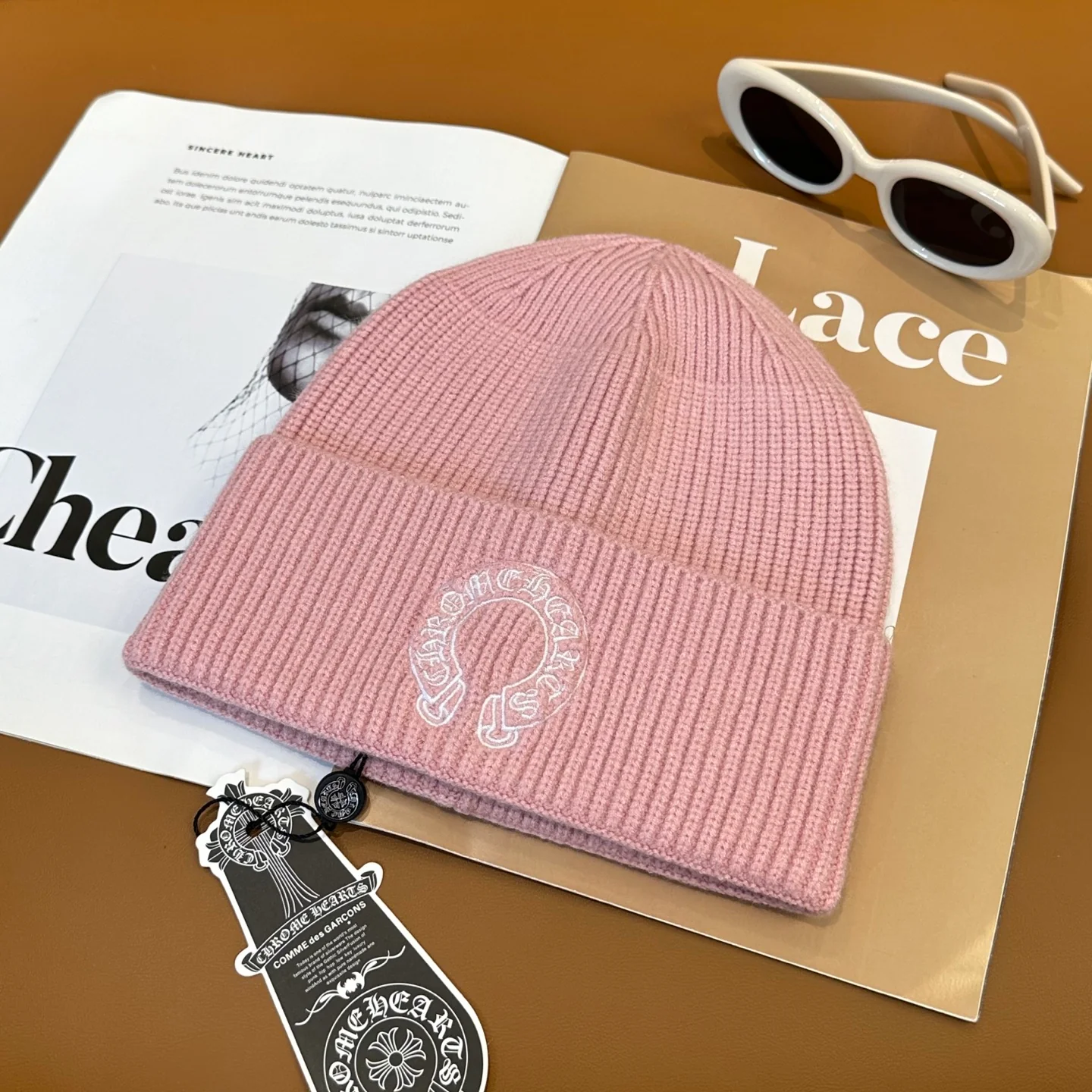 Embroidered Cashmere Knitted  Beanie