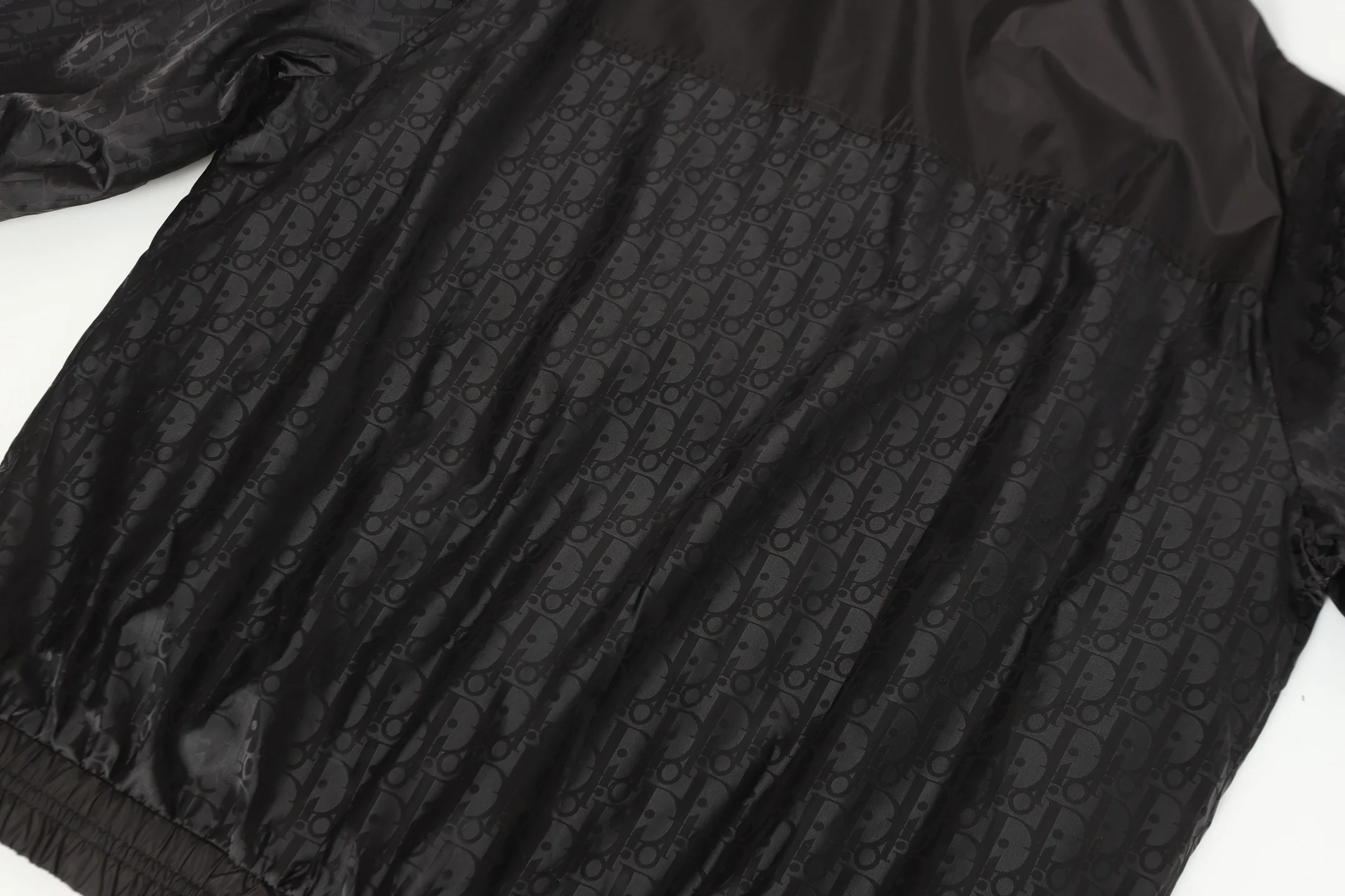 printed paneled hooded jacket