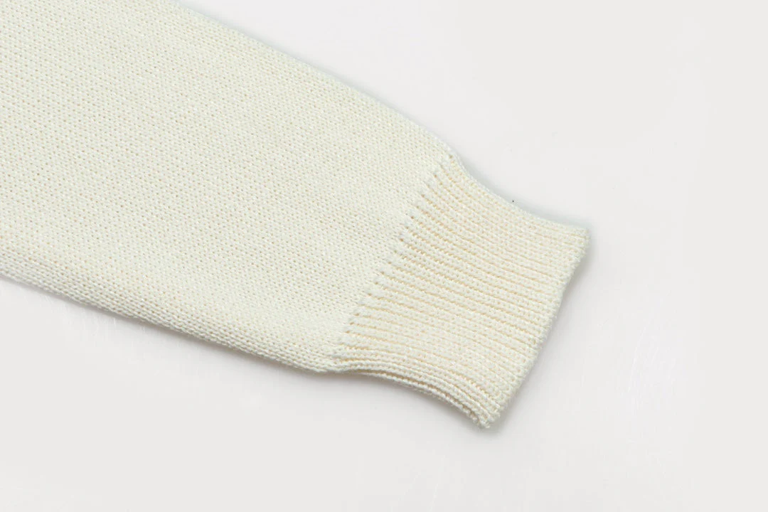 Knitted embroidered cashmere sweatshirt