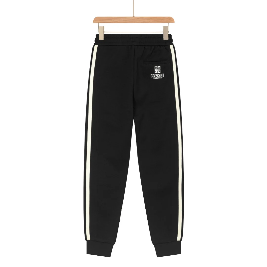 Offset printing cotton drawstring trousers