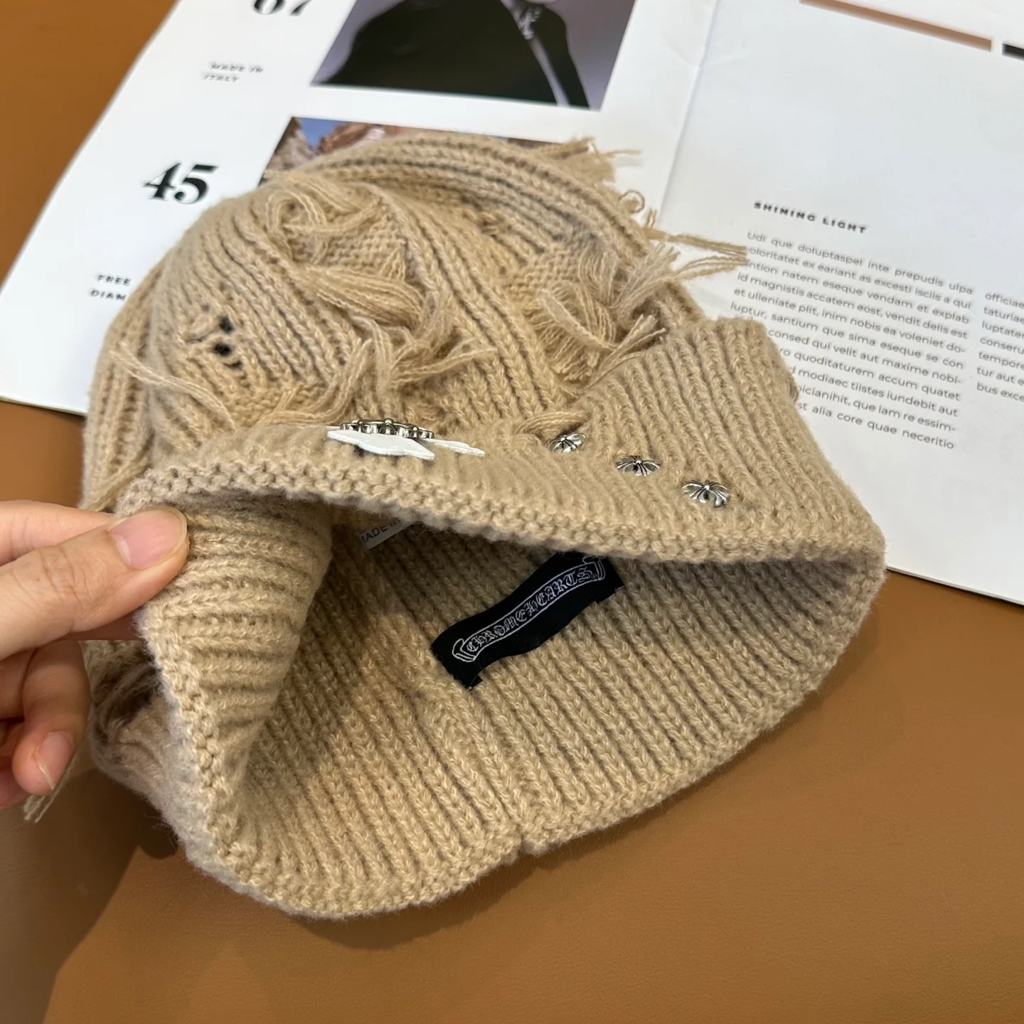 Metal Monogram Cashmere Beanie