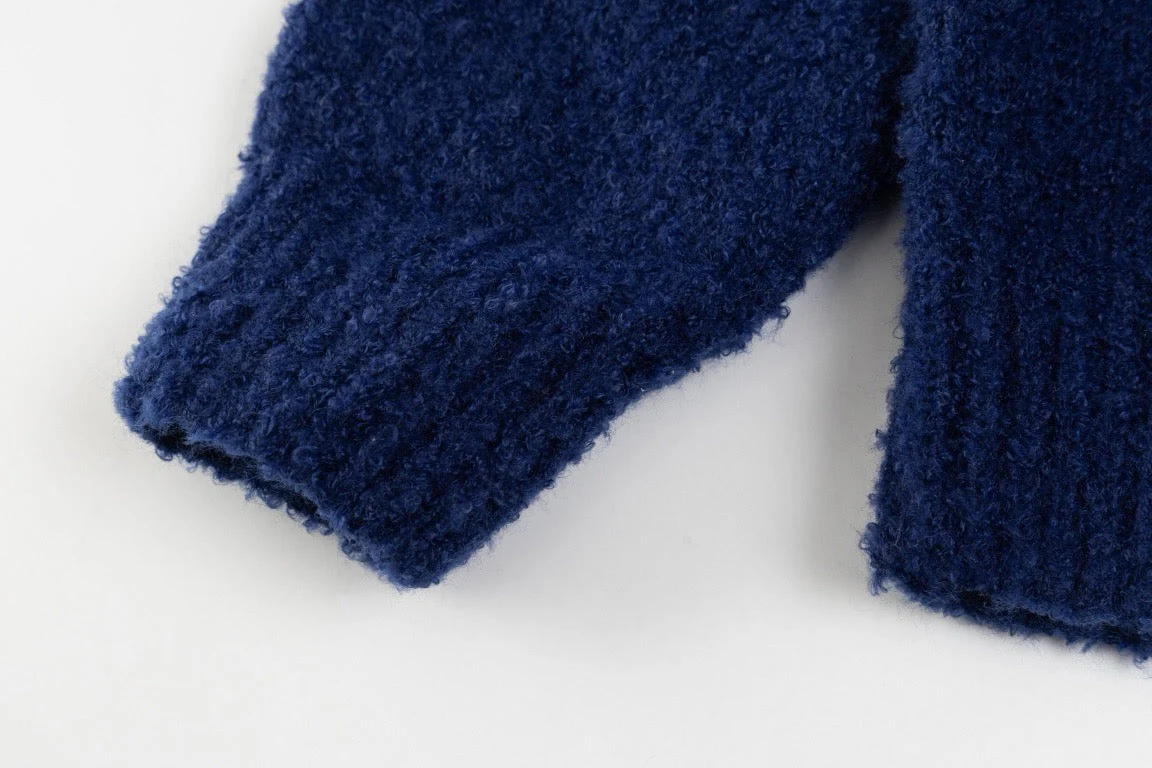 Reversible jacquard crew neck sweater