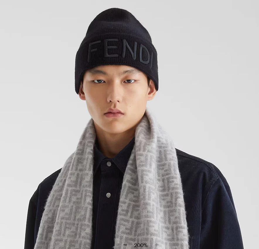 Embroidered letters  knitted beanie