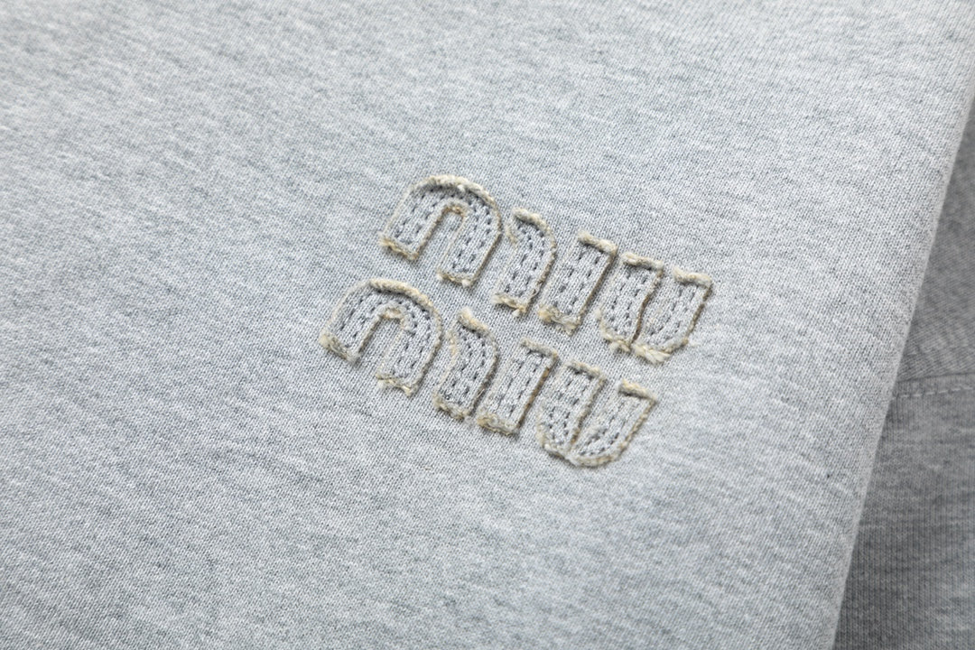 Embroidered zip-up sweatshirt jacket