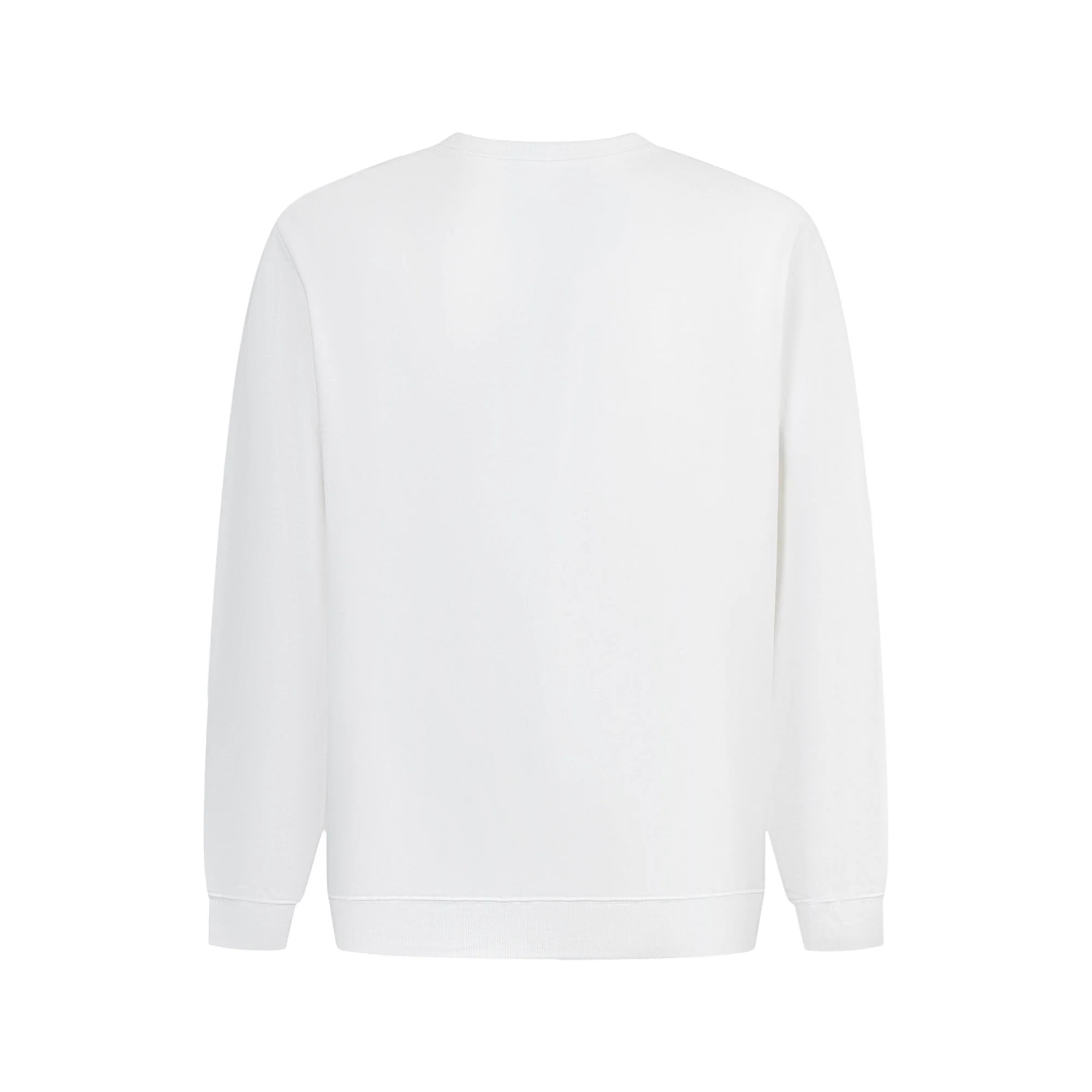 Embroidered crew neck cotton sweatshirt