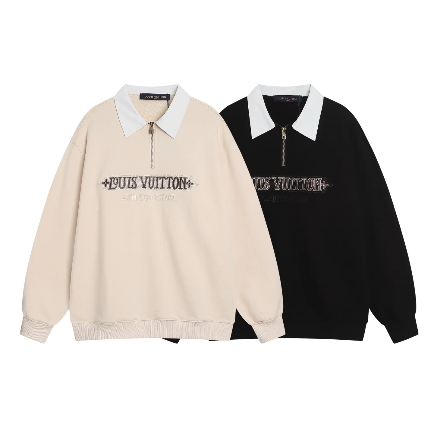 Half-zip embroidered sweatshirt