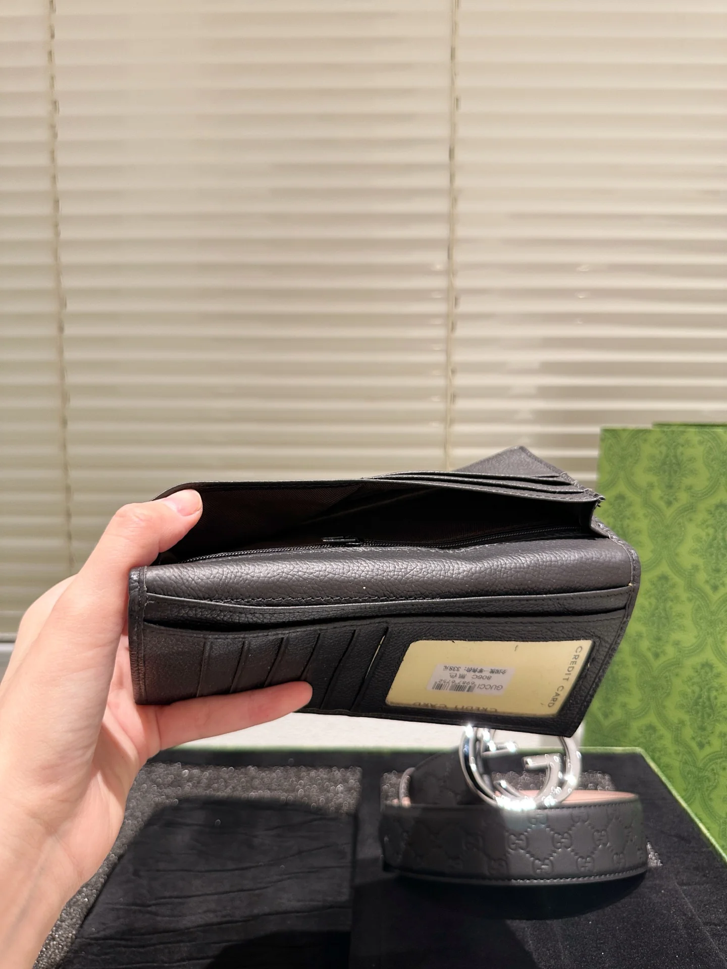 Men's Embossed Wallet + Belt Gift Box