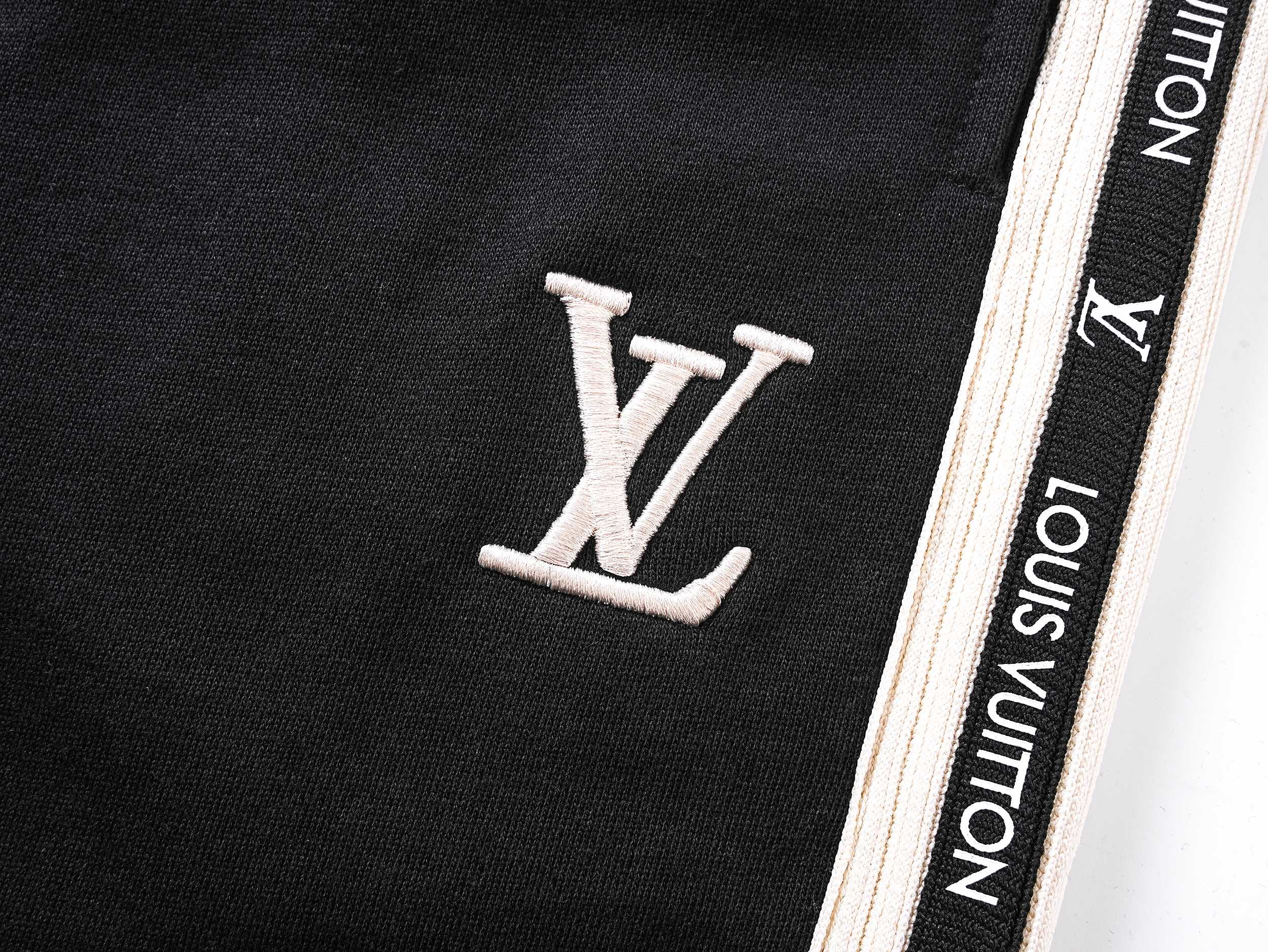 Embroidery drawstring casual trousers