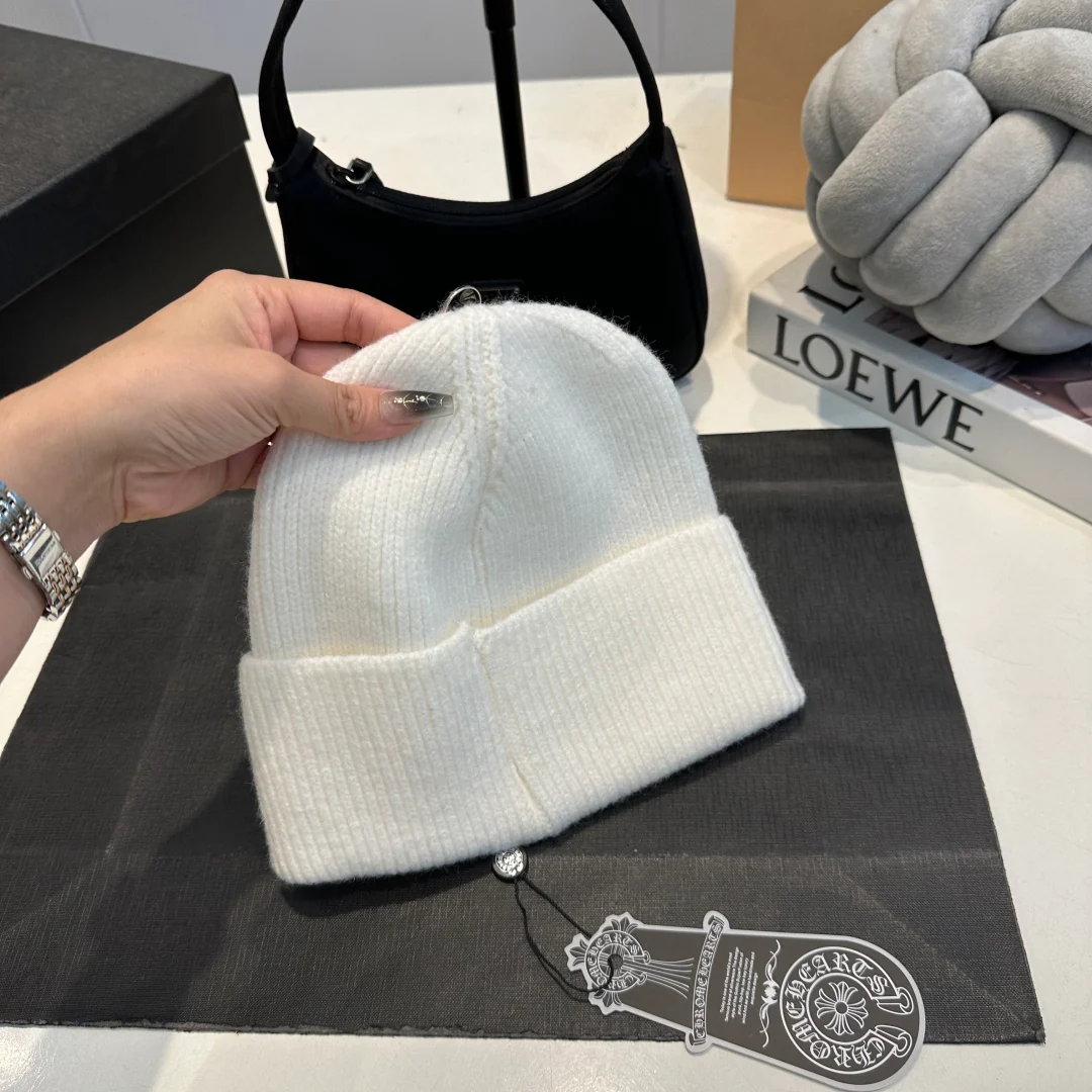 Leather Monogram Cashmere Knitted  Beanie