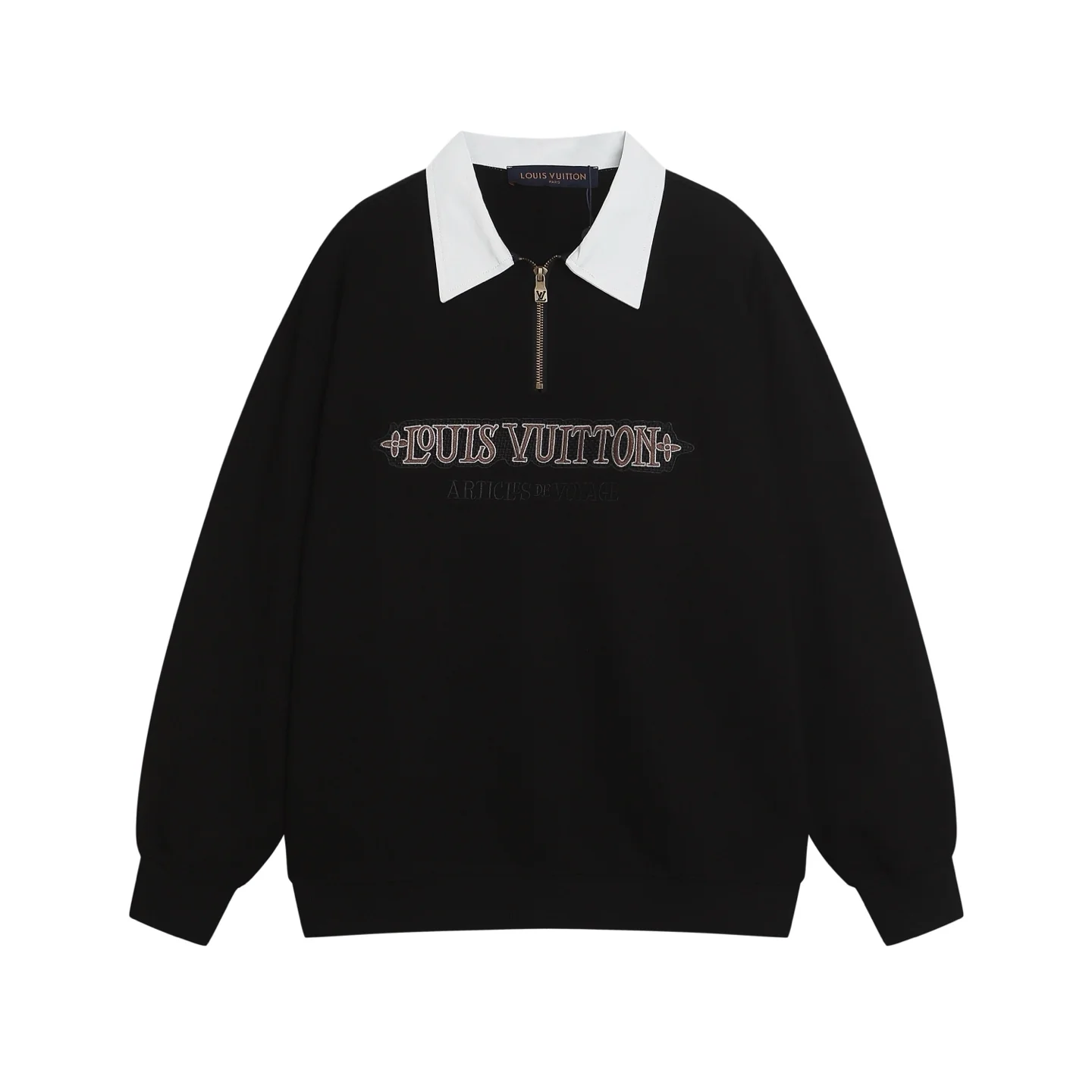 Half-zip embroidered sweatshirt