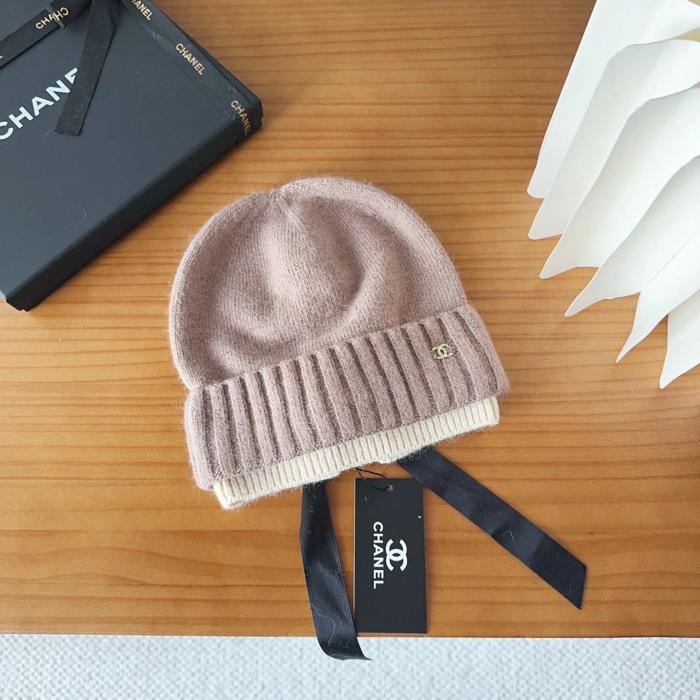 Double layer Cashmere Knitted  Beanie
